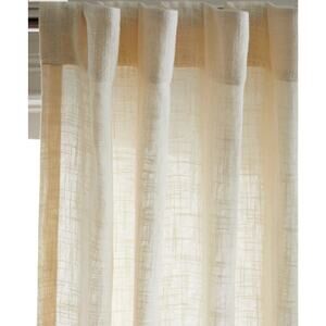NEW Quince Cotton Sheer Curtain Panels IVORY Set of 2 48" X 96"